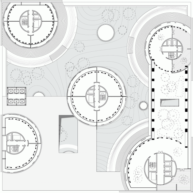 Plan: apartments and park  TOTEMENT / PAPER