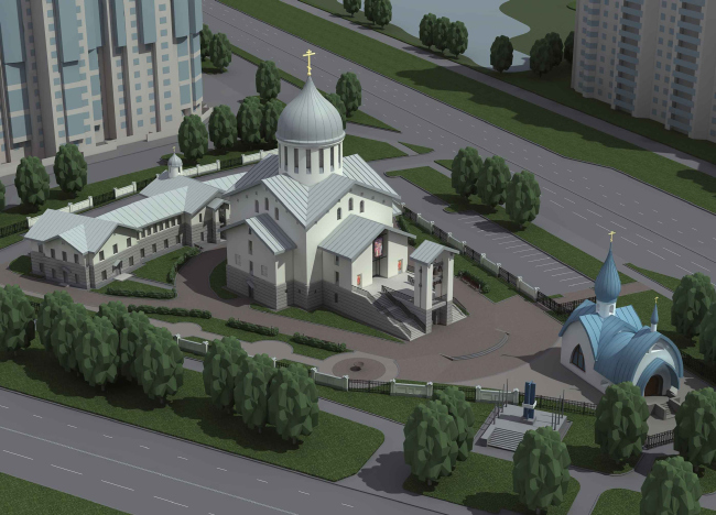 Bird's height view of the complex © Eugene Gerasimov and Partners