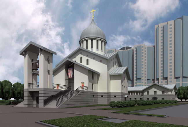 Perspective view of the complex © Eugene Gerasimov and Partners
