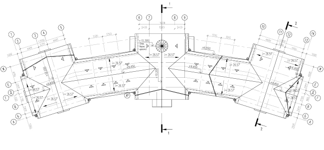 Plan of the roof of the parish house © Eugene Gerasimov and Partners