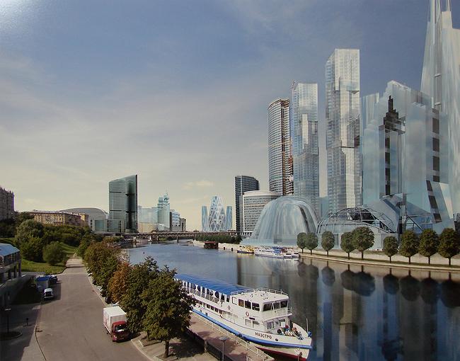 Кутузовский проезд, вл. 16. Kikutake architects. Миракс-групп. Справа - Сити, слева - Миракс-плаза, в центре - дом, спроектированный Кикутаке Кутузовский проезд, вл. 16. Kikutake architects. Миракс-групп. Справа - Сити, слева - Миракс-плаза, в центре - дом, спроектированный Кикутаке