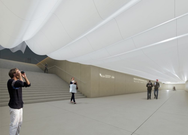 Проект станции метро «Новопеределкино» © Gerber Architekten 