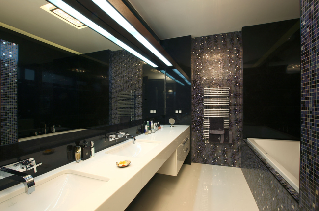 Country house in Moscow area. Bathroom design � Fourth dimension