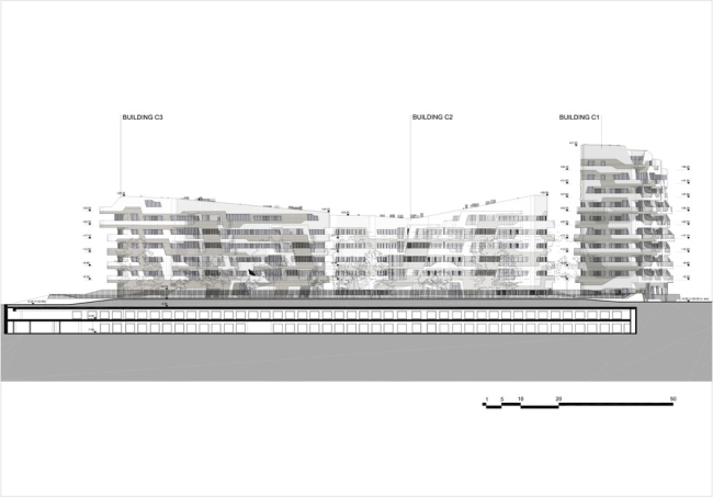 Жилой комплекс CityLife Hadid Residences © Zaha Hadid Architects