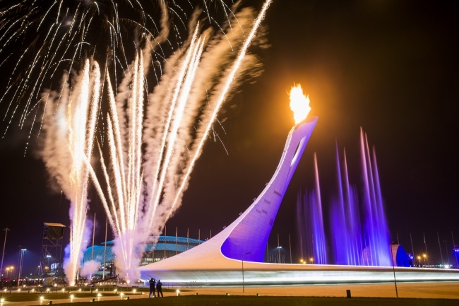 Sochi Olympik fire.    Kalzip.