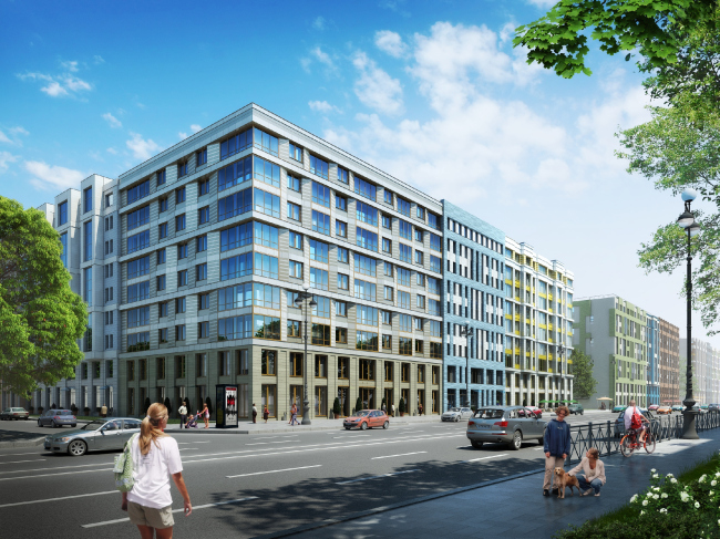 Multiapartment residential complex "Europe City" at the Medikov Avenue. Project, 2015 � Evgeny Gerasimov and Partners, SPEECH, nps tchoban voss