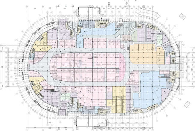 Проект реконструкции стадиона «Динамо». План 1 этажа