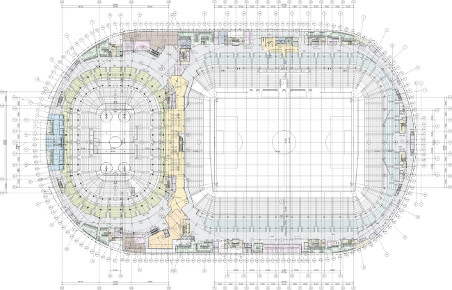 Проект реконструкции стадиона «Динамо». План 6 этажа