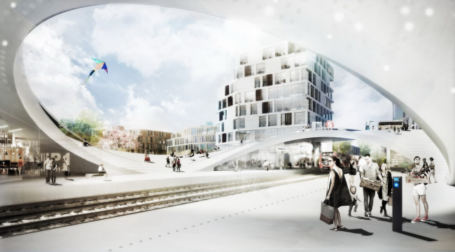 Железнодорожная станция в Винге © Henning Larsen Architects