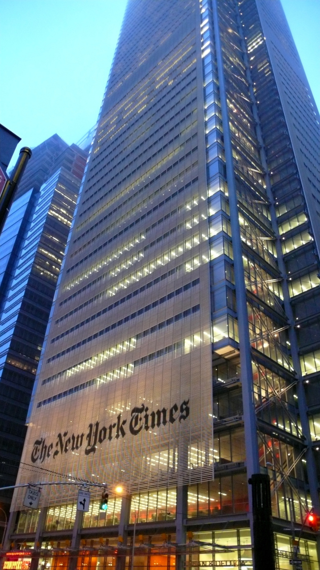 Башня «Нью-Йорк Таймс». Нью-Йорк, США. Фото: Cebete via Wikimedia Commons. Лицензия CC-BY-2.0