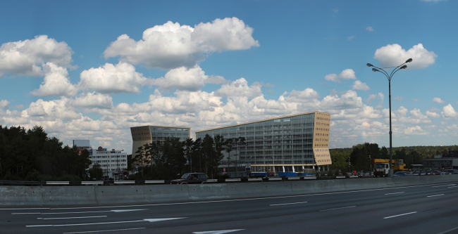 Administrative and business center at the Rublev Shosse, 2014 Sergey Kiselev and Partners. Photo  Aleksey Kholopov