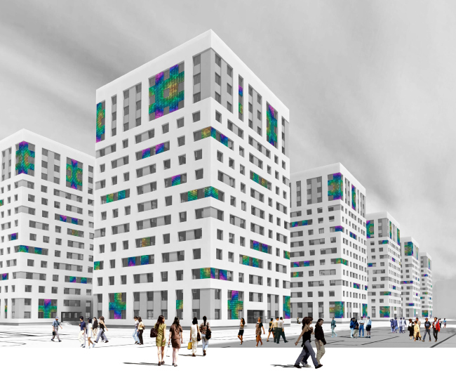 Многоквартирный жилой комплекс «Европа Сити» на проспекте Медиков. Конкурсный проект фасадов