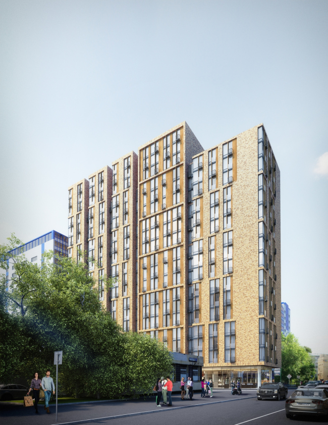 Apartment complex "Volga" at the Bolshaya Spasskaya Street. Street view � ADM