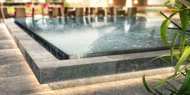 Apartment complex "Volga" at the Bolshaya Spasskaya Street. The fountain in the courtyard � ADM