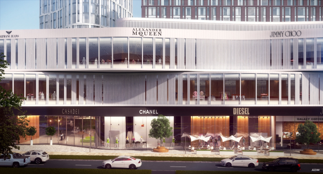 Hotel and shopping complex at the Leninsky Avenue. Shopping center � ADM Studio
