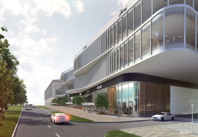 Hotel and shopping complex at the Leninsky Avenue. Commercial block � ADM Studio