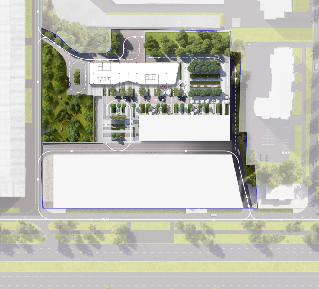 Hotel and shopping complex at the Leninsky Avenue. Master Plan � ADM Studio