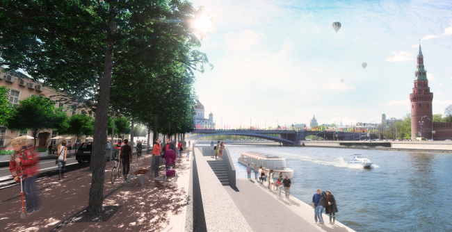 Concept of the riverfront development of the Moskva River  SWA Group