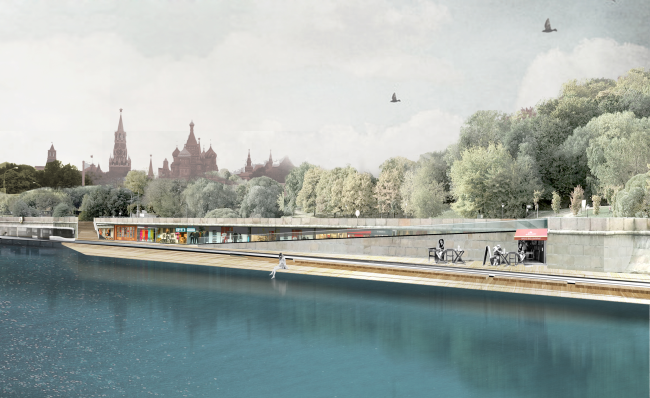 Concept of the riverfront development of the Moskva River  SWA Group