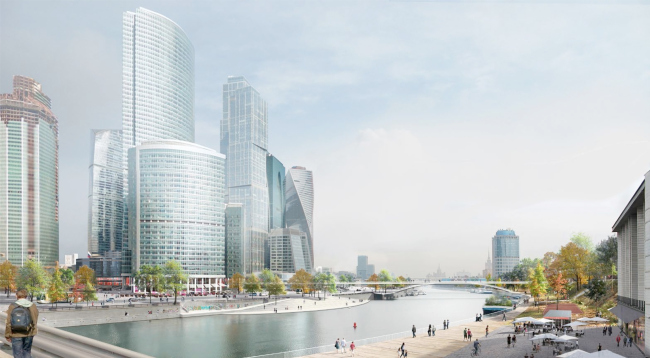 Concept of the riverfront development of the Moskva River  Ostozhenka