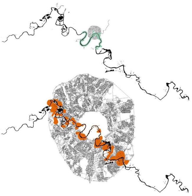 Concept of the riverfront development of the Moskva River  Meganom
