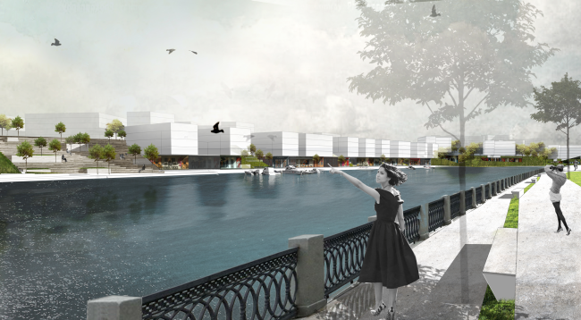 Concept of the riverfront development of the Moskva River  SWA Group