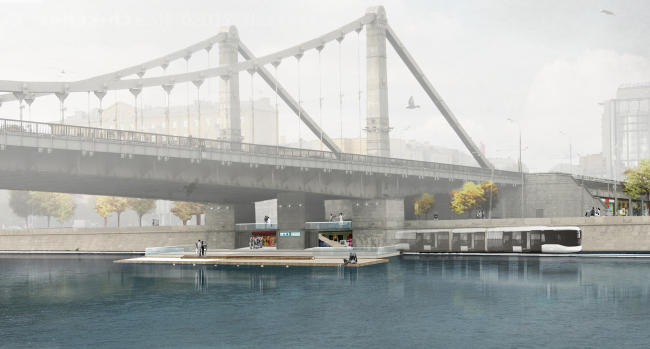 Concept of the riverfront development of the Moskva River  SWA Group