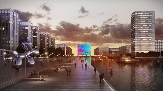 Concept of the riverfront development of the Moskva River � Meganom