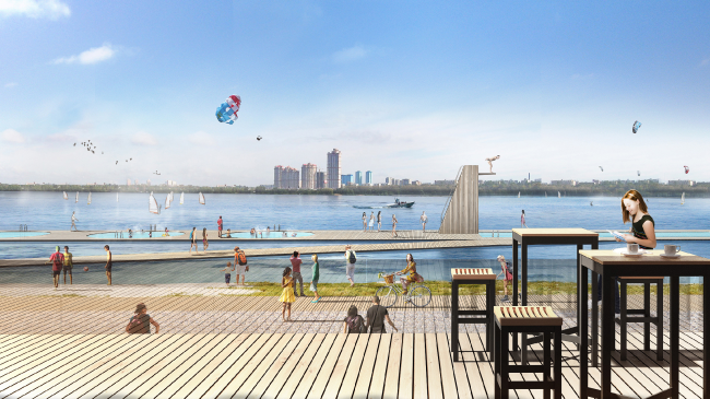 Strogino. Concept of the riverfront development of the Moskva River � Meganom