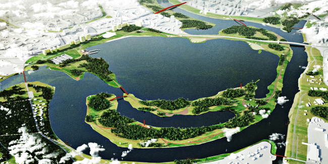 Concept of the riverfront development of the Moskva River  Maxwan + Atrium