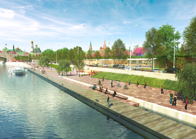 Concept of the riverfront development of the Moskva River  Maxwan + Atrium