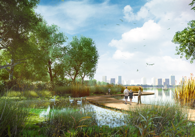 Concept of the riverfront development of the Moskva River  Maxwan + Atrium