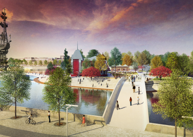 Concept of the riverfront development of the Moskva River  Maxwan + Atrium