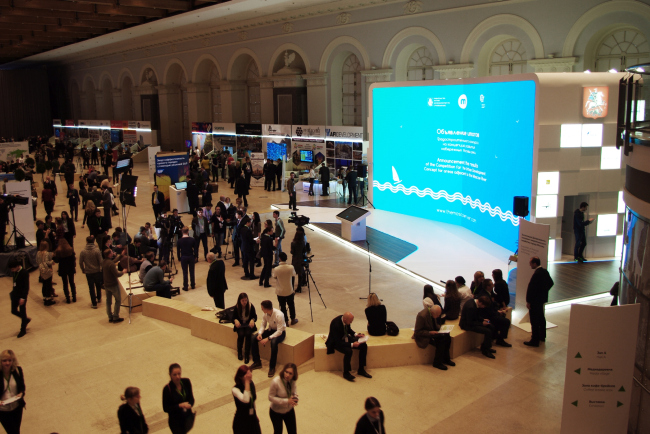 Press conference in Manezh. Central Stand. Photo  Alla Pavlikova, Archi.ru