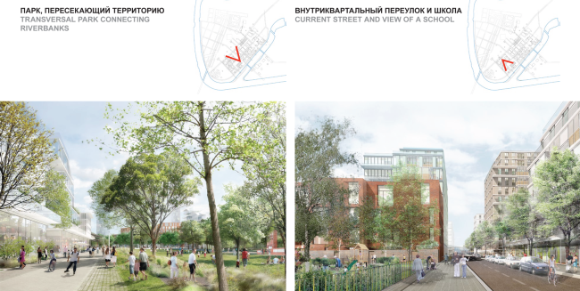 Concept of the riverfront development of the Moskva River  Ostozhenka