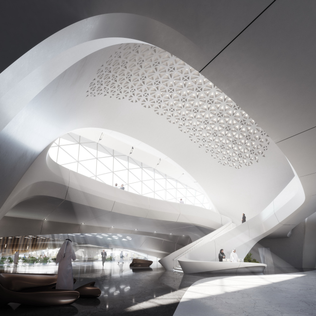 Штаб-квартира компании Bee’ah. Визуализация: MIR © Zaha Hadid Architects