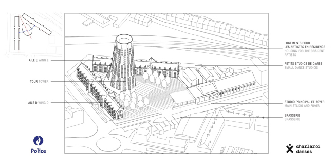 ����� ����� Charleroi Danses � ��������� ������� � Ateliers Jean Nouvel & MDW Architecture