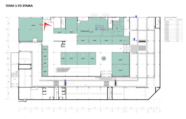 Shopping and entertainment center "Atlas". Plan of the first floor � UNK project