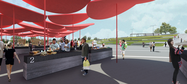 Fairground. Concept of the landscape development of "Mitino" Park. Landscape design studio Arteza � Arteza