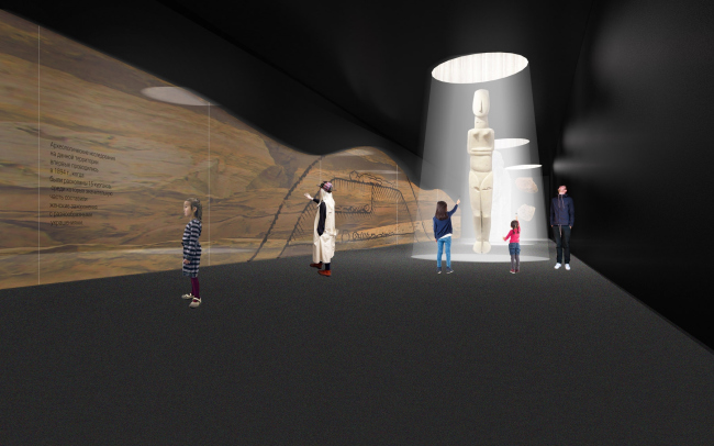 The interior of the museum. Concept of the landscape development of "Mitino" Park. Landscape design studio Arteza � Arteza