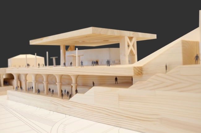 Kropotkinskaya Metro Station above the gas station of the Special Operations Garage of Fedral Security Service. Volkhonka Quarters - Culture Territory - Volkhonka Archive. Architectural and town-planning survey � "Ostozhenka" Bureau