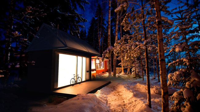 Eco house project. Bath house next to the lake � Totan Kuzembaev architectural studio