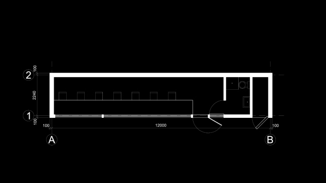 Eco house project. The option of office planning  Totan Kuzembaev architectural studio