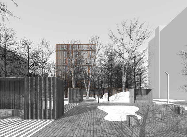 Organization of the yard © Sergey Skuratov ARCHITECTS