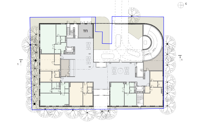 Plan of the 1st floor  Sergey Skuratov ARCHITECTS