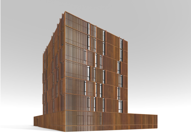 South facade. The blinds are opened © Sergey Skuratov ARCHITECTS