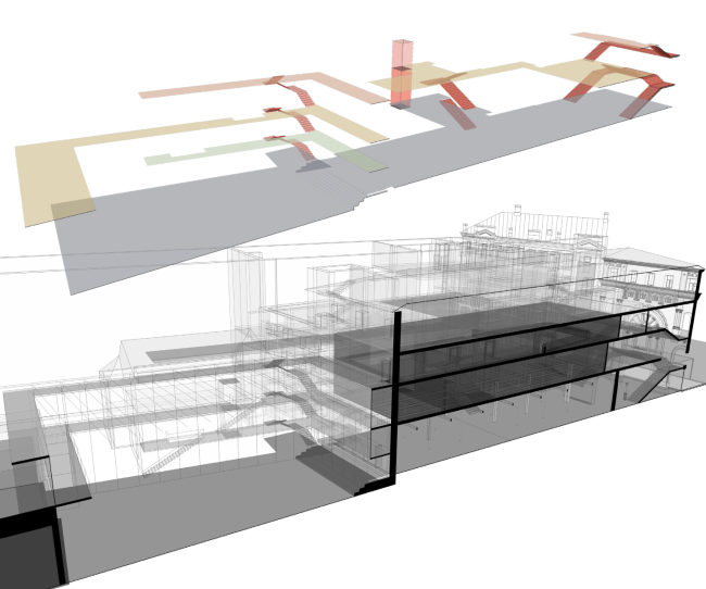 Diagram of the inside connections. "Electrotheater Stanislavsky". 2014  Wowhaus