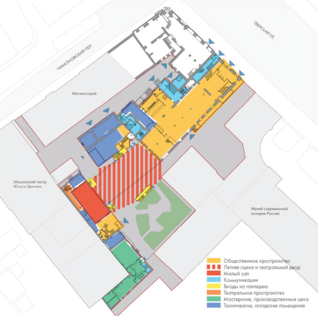 Plan of the 1st floor. "Electrotheater Stanislavsky". 2014  Wowhaus