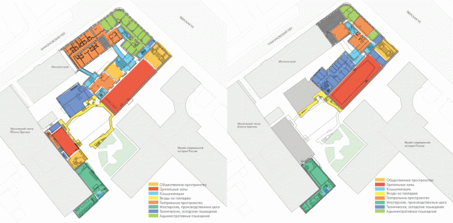 Plans of the 2nd and 3rd floors. "Electrotheater Stanislavsky". 2014  Wowhaus