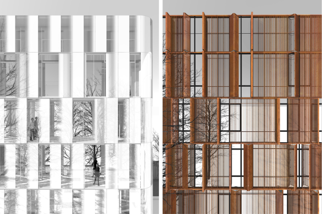 Fragments of the opened facades  Sergey Skuratov ARCHITECTS